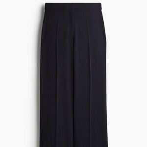 H&M Wide Leg Dress Pants Navy Blue Size 8 Pre-Loved